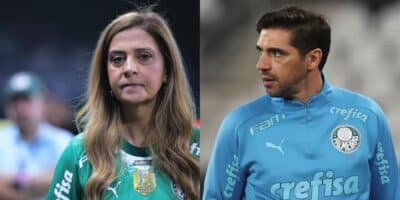 Leila Pereira e Abel Ferreira no Palmeiras  - (Foto: Montagem)