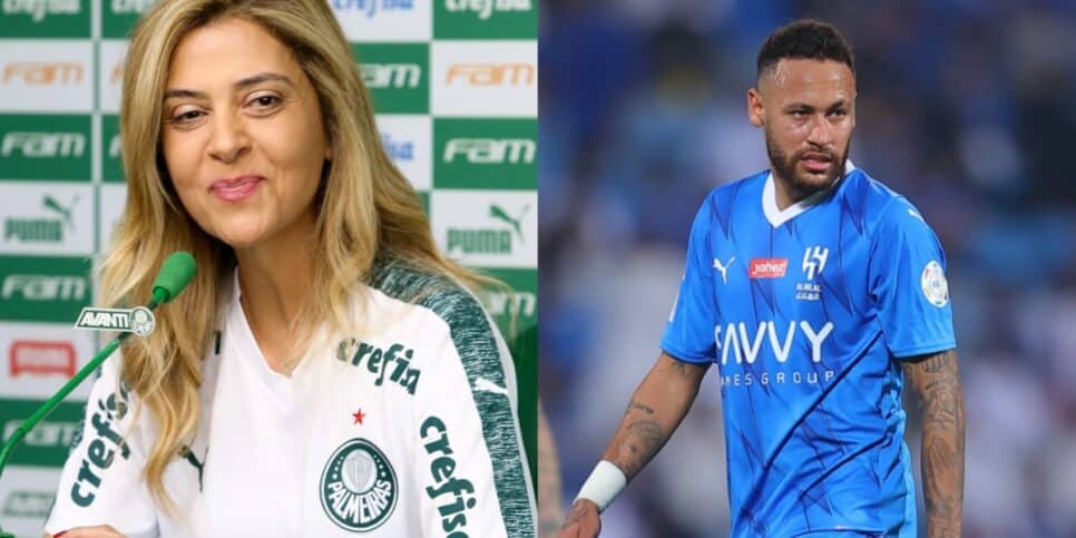 Leila prepara acerto com rival de Neymar no Palmeiras - (Foto: Montagem)