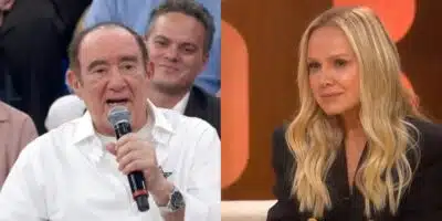 Renato Aragão é 'atingido' na cabeça no Altas Horas e Eliana toma atitude às pressas - Foto: Montagem