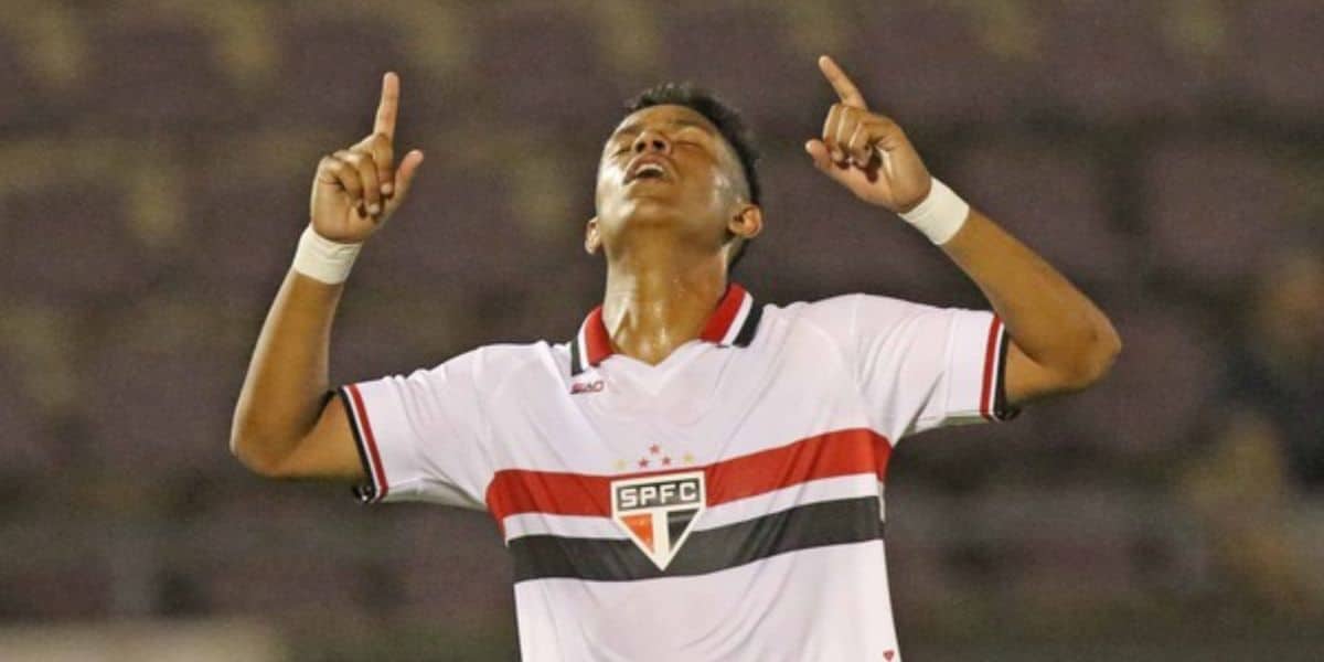 Ryan Francisco é o artilheiro do São Paulo sub20 (Reprodução: Célio Messias)