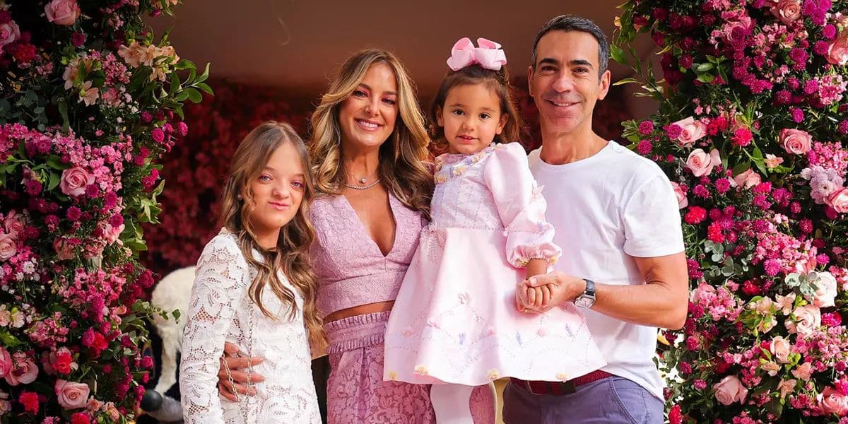 Rafa Justus, Ticiane Pinheiro, Tralli e Manuela, a filha caçula do casal (Foto: Instagram)