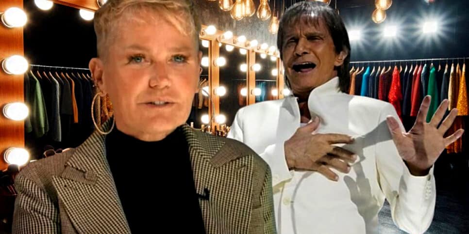 Xuxa revela o que fez Roberto Carlos fugir pro banho após abraça-la em camarim (Foto Reprodução/Montagem/Lennita/Tv Foco/Canva/Youtube/ Folhapress)