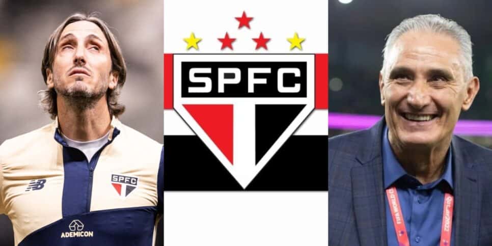 A chegada de Tite no São Paulo após demissão do Mengão - (Foto: Montagem / TV FOCO)