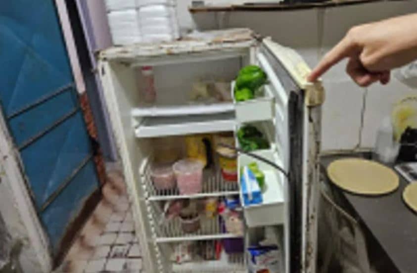 Situação encontrada pela Vigilância Sanitária na Pizzaria em Maceió (Foto Reprodução/Cada Minuto)