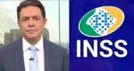 Alan Severiano no SP1 e logo INSS (Fotos: Reproduções / Globo / Internet)