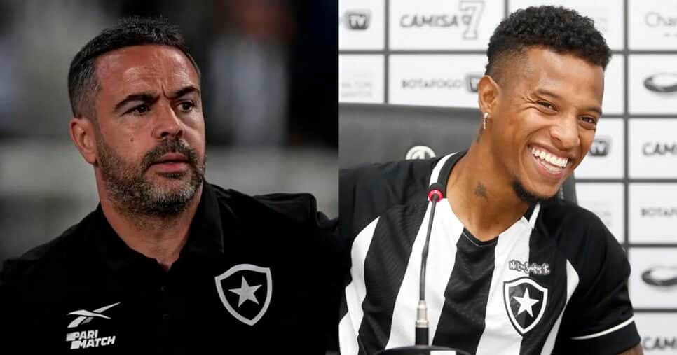 Artur Jorge (Foto: Thiago Ribeiro/AGIF )e Tchê Tchê (Foto: Vítor Silva/Botafogo)