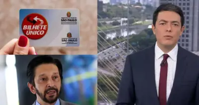 SPTV da Globo mostra escândalo do Bilhete único, 3 estações atingidas e pronunciamento de Ricardo Nunes