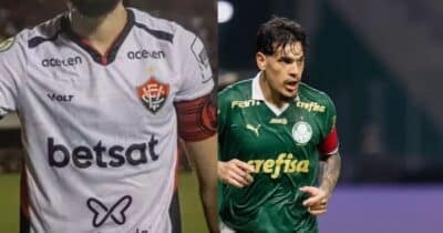 Gustavo Gomez no Palmeiras e Wagner Leonardo no Vitória (Reprodução - Internet)