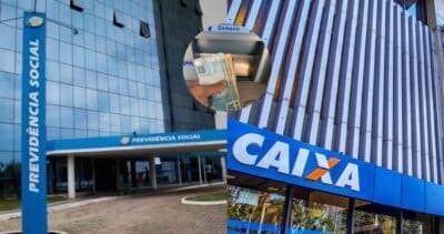 INSS / Caixa - Montagem: TVFOCO