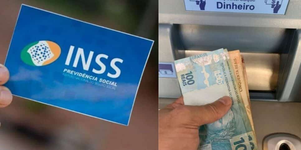 INSS / Pessoa sacando dinheiro - Montagem: TVFOCO