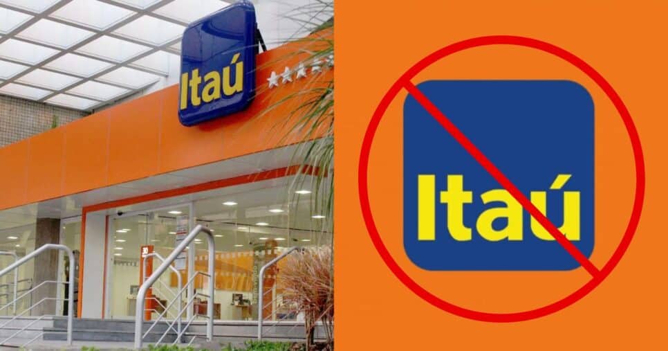 Itaú e agência fechada - Foto Reprodução Internet