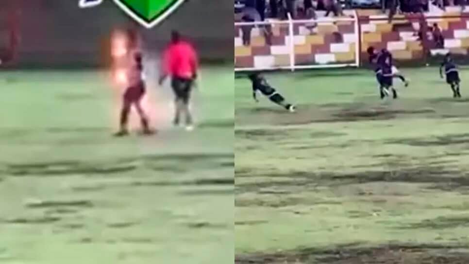 Jogador morre ao ser atingido por um raio durante partida - Reprodução / Contigo