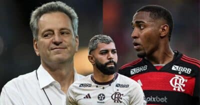 Landim com Lorran e Gabigol - Foto Reprodução Internet