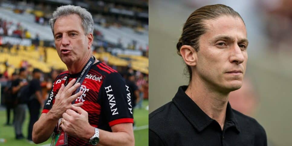 Landim e Filipe Luís no Flamengo - Foto Reprodução Internet