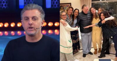 Luciano Huck / Silvio Santos com suas seis filhas - Montagem: TVFOCO