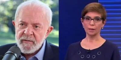 Lula e Renata Lo Prete no Jornal da Globo (Reprodução / Globo)