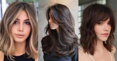 Cortes de cabelo pra ficar com cara de milionária (Reprodução/Montagem/Canva/Pinterest)