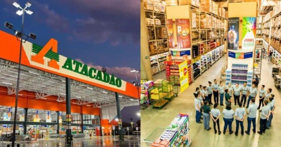 Supermercado, popular como o Atacadão, vive à beira da falência (Reprodução/Montagem/Canva)