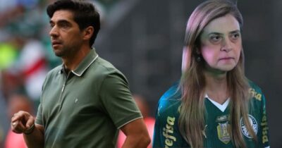 Abel Ferreira e Leila Pereira (Foto: Reprodução / Palmeiras / Montagem TV Foco)