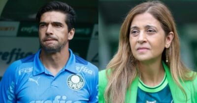 Abel Ferreira e Leila Pereira no Palmeiras - (Montagem / TV FOCO)