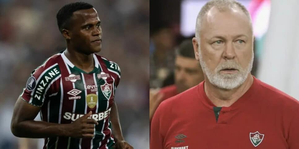 Arias virando reforço no Inter: Mano sofre no Fluminense (Foto: Reprodução/Montagem TV Foco)