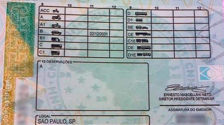 CNH categoria B para câmbio automático (Foto Reprodução/Internet