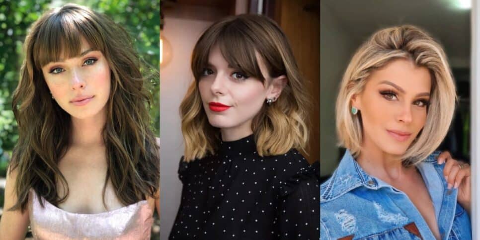 5 cortes de cabelo infalíveis para disfarçar o queixo pequeno - Foto: Montagem