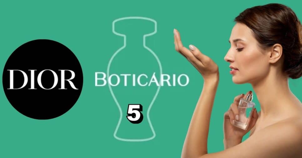 Logo da Dior e perfumes O Boticário (Foto: Reprodução / Site da Marca / Canva / Montagem TV Foco)