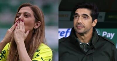 Abel Ferreira e Leila Pereira no Palmeiras - (Montagem / TV FOCO)