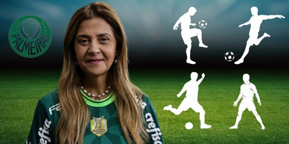 Leila Pereira do Palmeiras (Foto: Reprodução / Gilson Lobo / Agif / Canva / Montagem TV Foco)