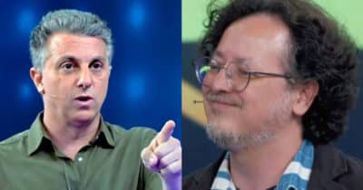 Globo: participante tropeça no Domingão de Luciano Huck e erra (Foto: Reprodução/Montagem TV Foco)