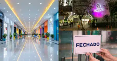 Shopping e placa de fechado (Foto: Montagem/ Freepik)