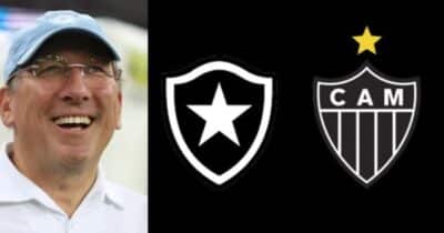 Textor, Botafogo, Atlético - (Montagem / TV FOCO)