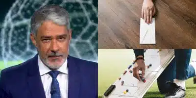 Bonner confirmou a demissão de técnico de gigante da série A (Reprodução: Globo)