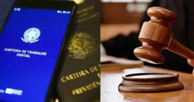 Carteira de Trabalho / Martelo batido - Montagem: TVFOCO