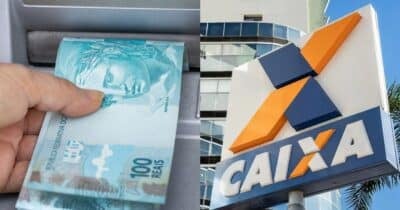 Cédula de 100,00 reais / Caixa - Montagem: TVFOCO