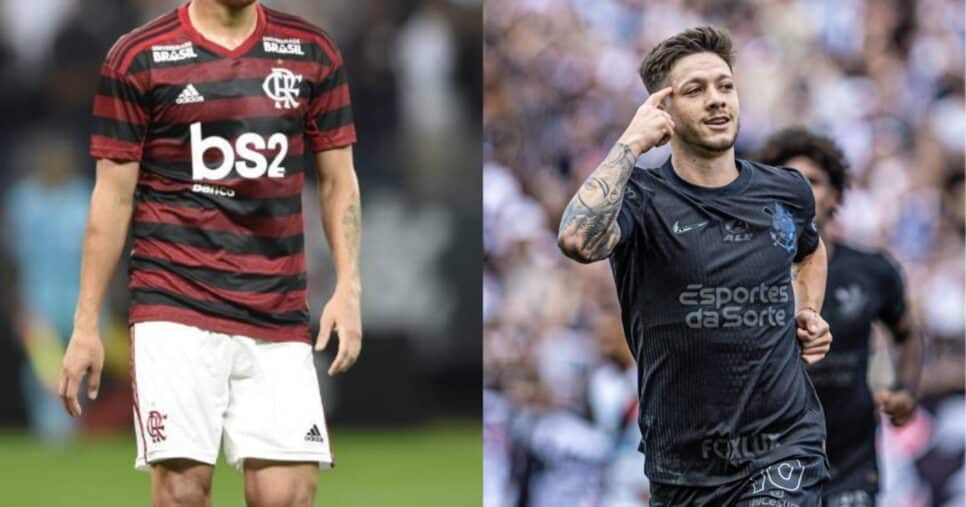 Cuéllar no Flamengo e Garro no Corinthians (Reprodução - Internet)