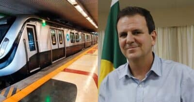 Eduardo Paes e metrô do RJ - Foto Reprodução Internet