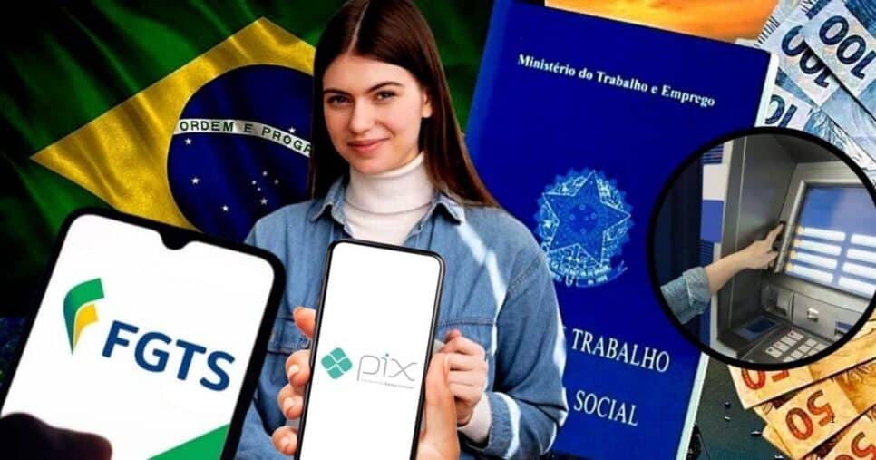 FGTS libera saque extra em dezembro e PIX salva trabalhadores (Foto Reprodução/Montagem/Lennita/Internet/Canva/ BBC)