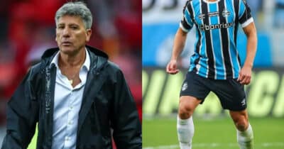 R$16M e adeus com Renato Gaúcho: Time quer craque do Grêmio (Foto: Reprodução/Montagem TV Foco)