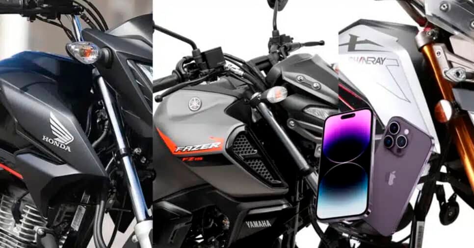 Honda, Yamaha e Shineray - 5 motos pra comprar pelo preço de um iPhone (Foto: Montagem - TV Foco)