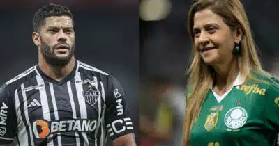 Hulk -Atlético-MG e Leila do Palmeiras (Foto: Reprodução)