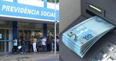 INSS / Cédulas de 100 reais - Montagem: TVFOCO