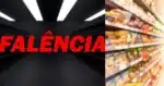 Ilustração falência e supermercado (Fotos: TV Foco / Canva)