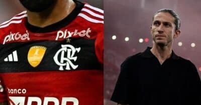 Jogador do Flamengo e Filipe Luís - Foto Reprodução Internet