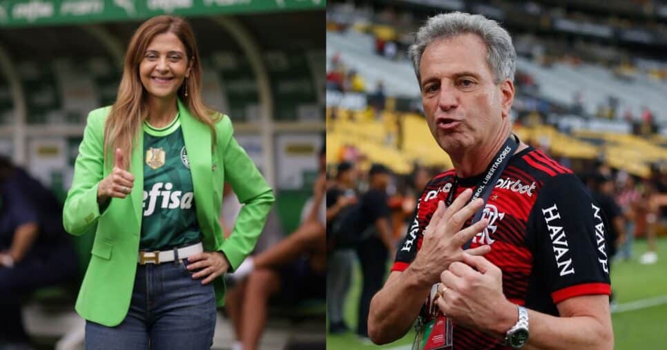 Landim no Flamengo e Leila Pereira no Palmeiras (Reprodução - Internet)