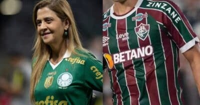 Leila no Palmeiras e craque do Fluminense - Foto Reprodução Internet