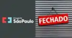 Logo Drogaria São Paulo e loja fechada (Fotos: Reproduções / Site oficial / Canva)