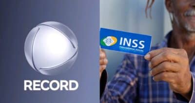 Logo Record / INSS - Montagem: TVFOCO