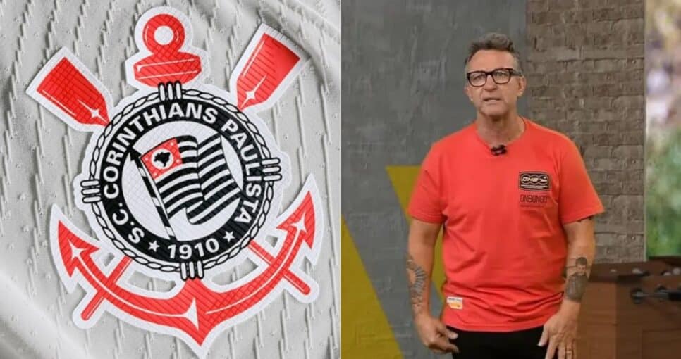 Logo do Corinthians / Craque Neto - Montagem: TVFOCO